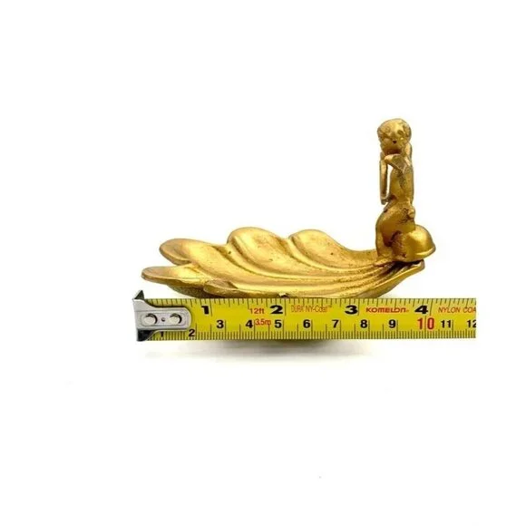 Cherub Soap-dish / Trinket Dish Brass Cherub Design Old vintage French Style
